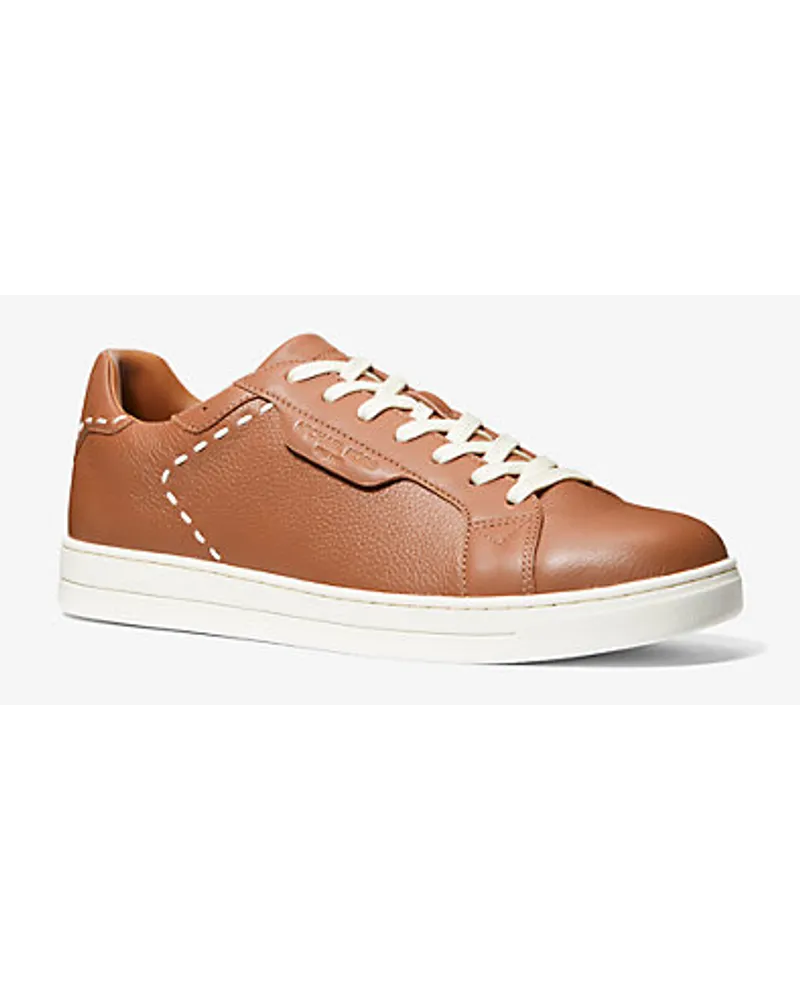 Michael Kors Sneaker Keating aus Von Hand Besticktem Leder Braun