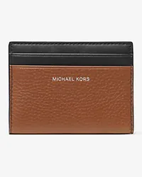 Michael Kors Bifold-Brieftasche Hudson aus Gekrispeltem Leder Braun