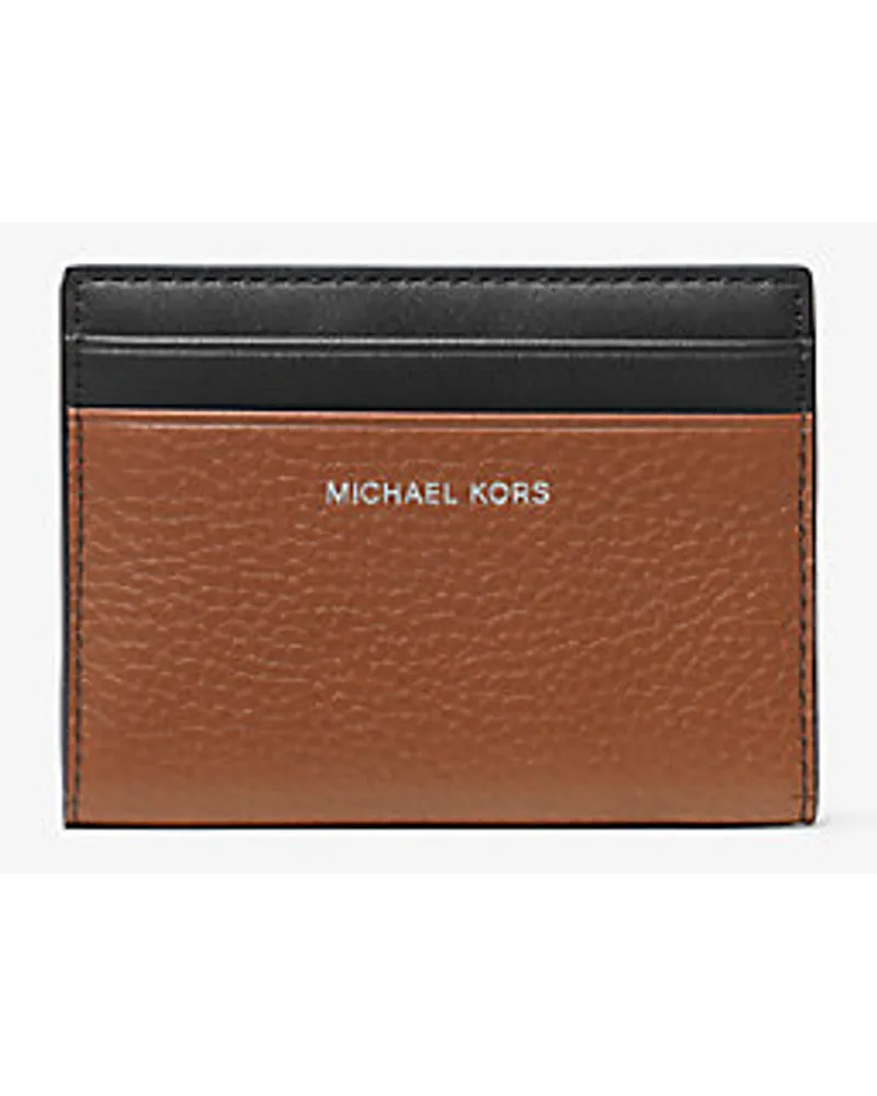 Michael Kors Bifold-Brieftasche Hudson aus Gekrispeltem Leder Braun