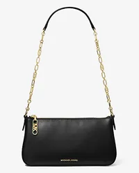 Michael Kors Pochette Empire Medium aus Leder mit Kette Schwarz