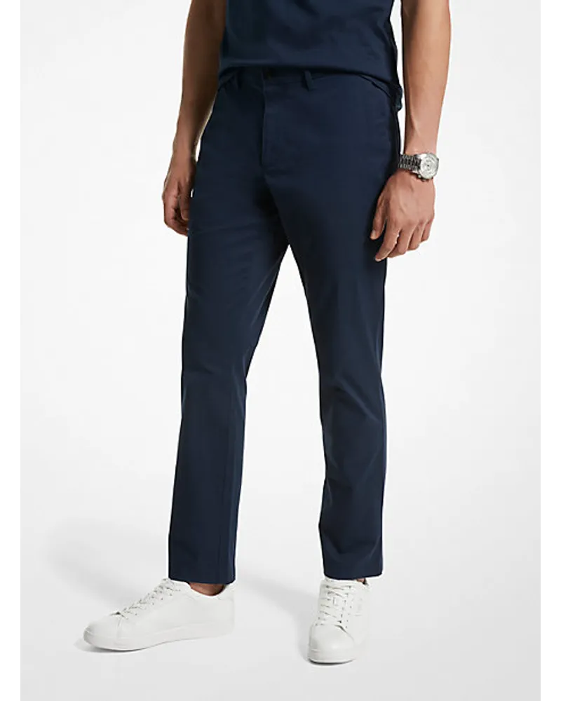 Michael Kors Slim-Fit-Chinohose aus Baumwollmischgewebe Blau