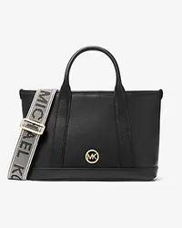 Michael Kors Henkeltasche Luisa Small aus Gekrispeltem Leder Schwarz