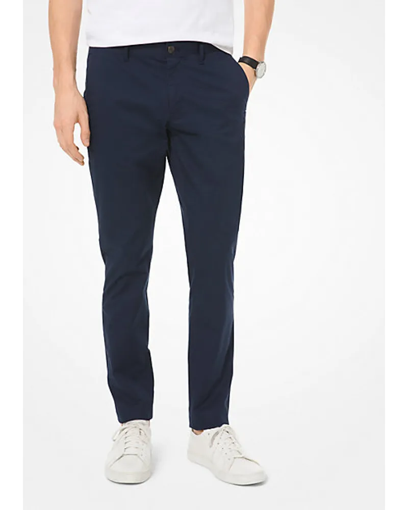 Michael Kors Skinny-Fit-Chino aus Stretch-Baumwolle Blau