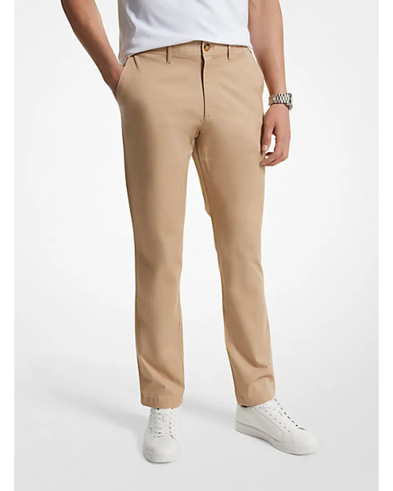 Michael Kors Slim-Fit-Chinohose aus Baumwollmischgewebe Natur