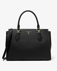 Michael Kors Henkeltasche Marilyn Large aus Saffianleder Schwarz