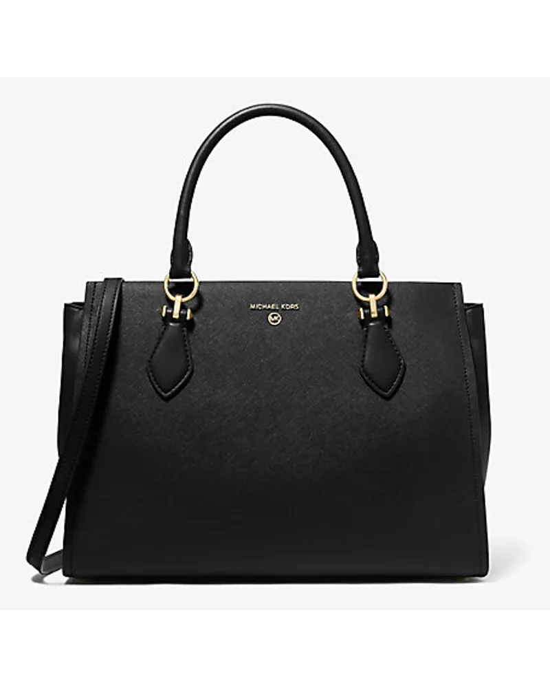 Michael Kors Henkeltasche Marilyn Large aus Saffianleder Schwarz