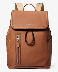 Michael Kors Rucksack Hudson aus Gekrispeltem Leder Im Utility-Stil Braun