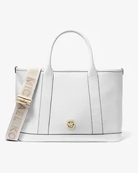 Michael Kors Shopper Luisa Medium aus Gekrispeltem Leder Weiss