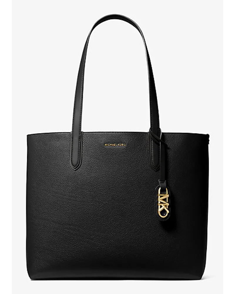 Michael Kors Wendbarer Shopper Eliza Extra-Large aus Gekrispeltem Leder Schwarz