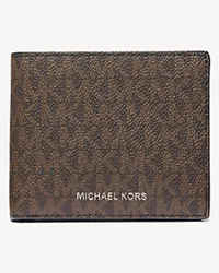 Michael Kors Schmale Brieftasche Greyson mit Logo Braun