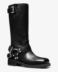 Michael Kors Bikerstiefel Crosby aus Leder Schwarz