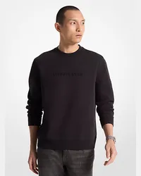 Michael Kors Pullover aus Baumwollgemisch mit Logoprägung Schwarz