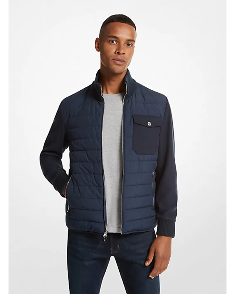 Michael Kors Jacke aus Materialmix Blau