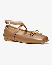 Michael Kors Ballerina Collette aus Leder Braun