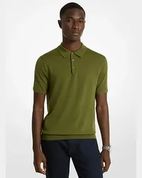 Michael Kors Poloshirt aus Merinowolle Grün