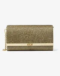 Michael Kors Clutch Mona Large aus Glitzerndem Mesh Im Kettendesign Goldton