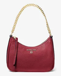 Michael Kors Pochette Jet Set Charm Small aus Gekrispeltem Leder Rot