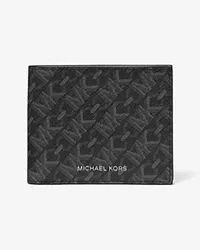 Michael Kors Brieftasche Hudson mit Empire Signature-Logomuster Schwarz