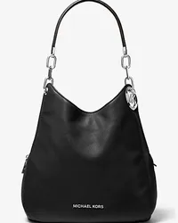 Michael Kors Schultertasche Lillie Large aus Gekrispeltem Leder Schwarz