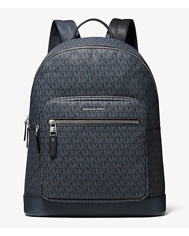 Michael Kors Rucksack Hudson aus Logostoff Blau