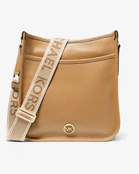 Michael Kors Messenger-Tasche Luisa Large aus Gekrispeltem Leder Braun