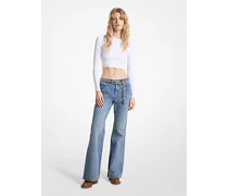 Jeans mit Schlag und Gürtel