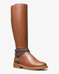 Michael Kors Reiterstiefel Abigail aus Leder Braun