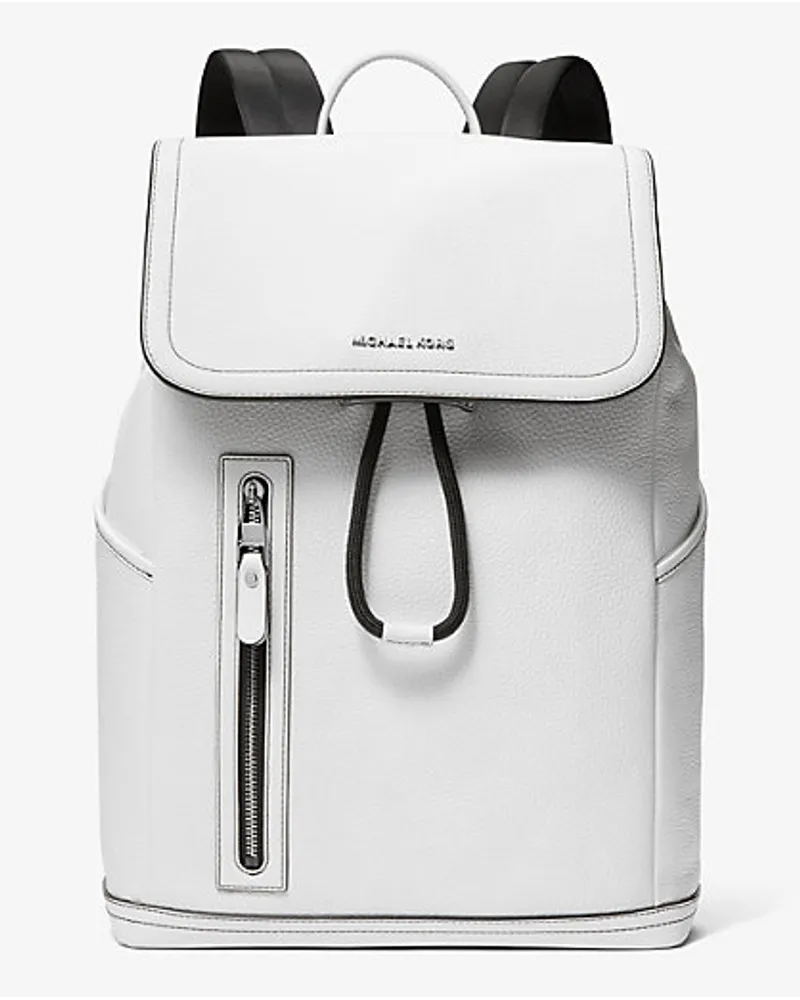 Michael Kors Rucksack Hudson aus Gekrispeltem Leder Im Utility-Stil Weiss