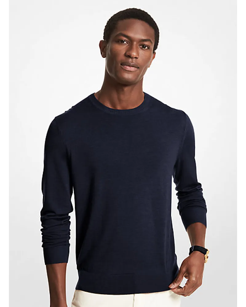 Michael Kors Sweater aus Merinowolle Blau