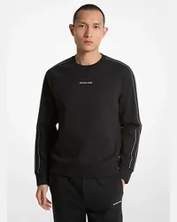 Michael Kors Sweatshirt aus Baumwollmischgewebe mit Logostreifen Schwarz