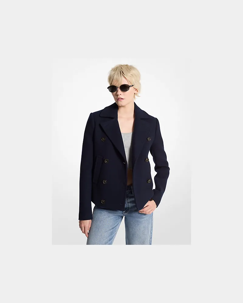 Michael Kors Cabanjacke aus Wollgemisch Blau