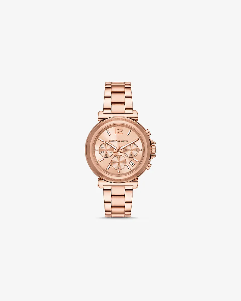 Michael Kors üBergroßE Armbanduhr Maren Im Rosé Goldton