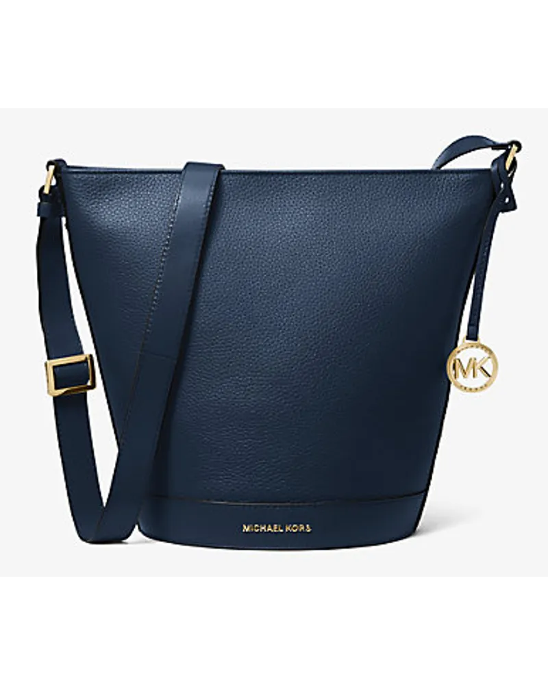 Michael Kors Messenger-Tasche Townsend Medium aus Gekrispeltem Leder Blau