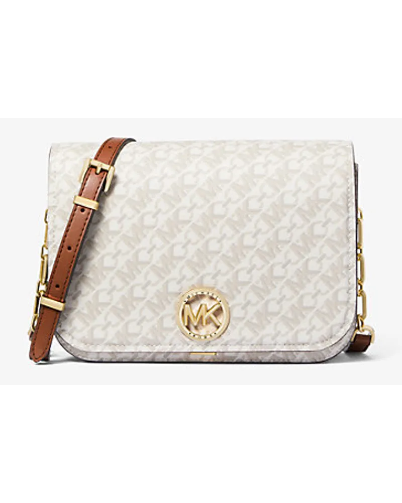 Michael Kors Messenger-Tasche Delancey Medium mit Empire Signature-Logomuster Natur