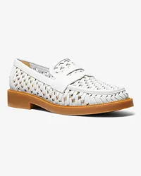 Michael Kors Loafer Eden aus Handgewebtem Leder Weiss