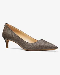 Michael Kors Pumps Alina Flex mit Logo und Kitten-Heel-Absatz Braun