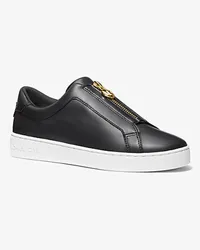 Michael Kors Sneaker Keaton aus Leder mit Reißverschluss Schwarz