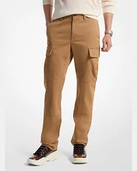 Michael Kors Slim-Fit-Cargohose aus Baumwollsatin-Mischung Braun