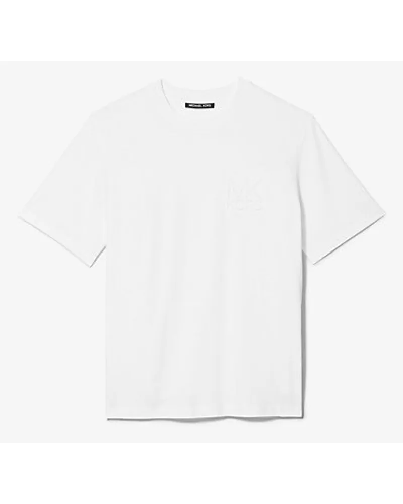 Michael Kors T-Shirt aus Baumwolle mit Logo Weiss