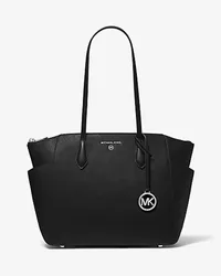 Michael Kors Shopper Marilyn Medium aus Saffianleder Schwarz