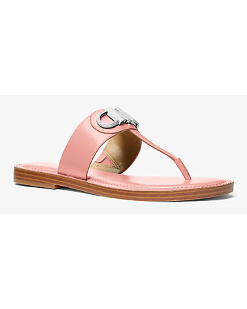 Michael Kors Sandale Parker aus Leder mit T-Riemen Rosa