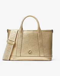 Michael Kors Henkeltasche Luisa Small aus Leder In Metallic-Optik Goldton