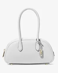 Michael Kors Henkeltasche Lulu Small aus Gekrispeltem Leder Weiss