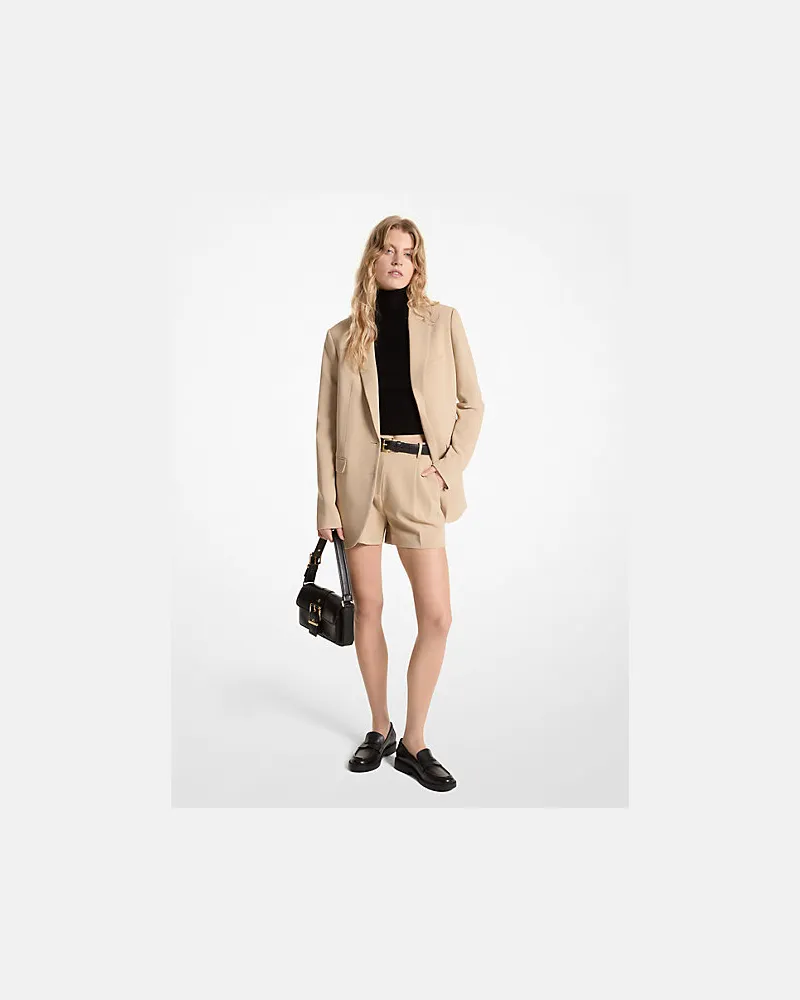 Michael Kors Boyfriend-Blazer aus Krepp Natur