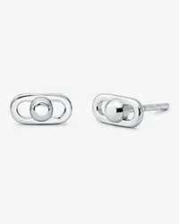 Michael Kors Ohrstecker Astor Link Extra-Small aus Sterlingsilber mit Edelmetallbeschichtung Silberton