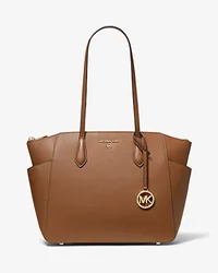 Michael Kors Shopper Marilyn Medium aus Saffianleder Braun