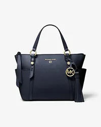 Michael Kors Shopper Sullivan Small aus Saffianleder Blau