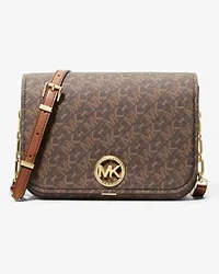 Michael Kors Messenger-Tasche Delancey Medium mit Empire Signature-Logomuster Braun