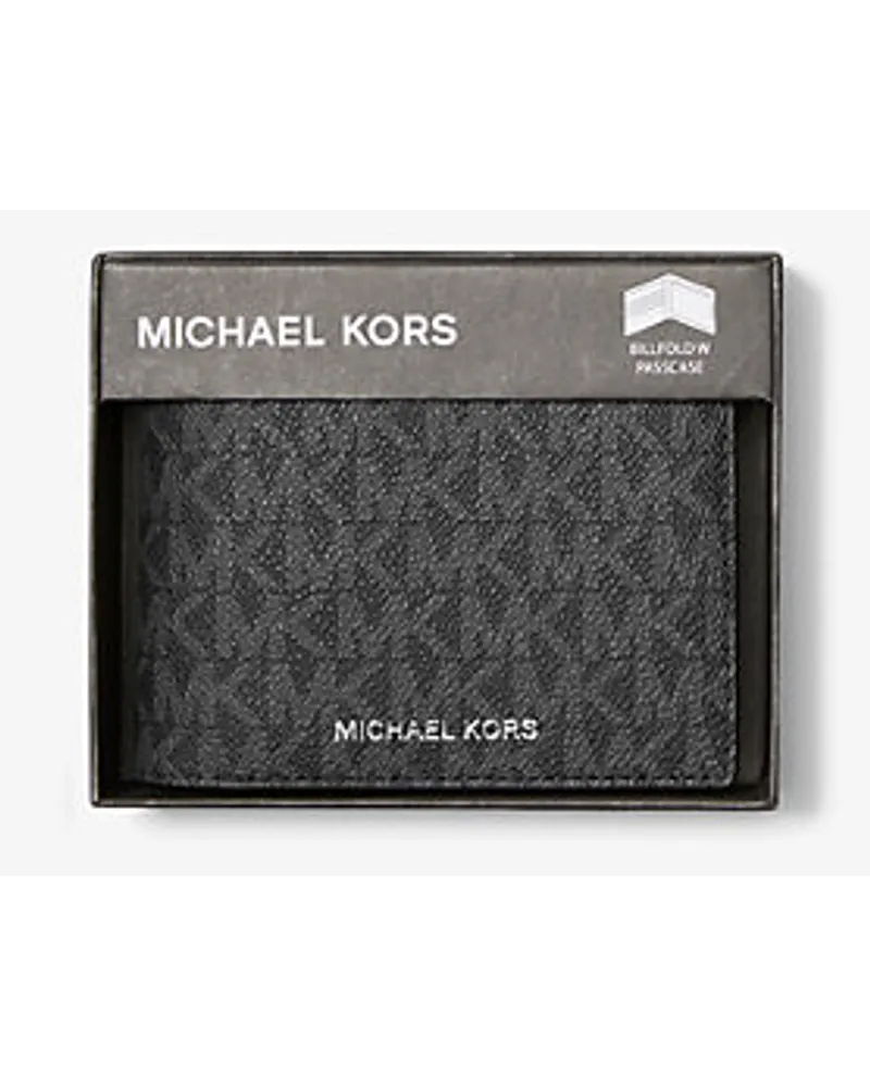 Michael Kors Brieftasche Harrison mit Logo und Ausweishülle Schwarz