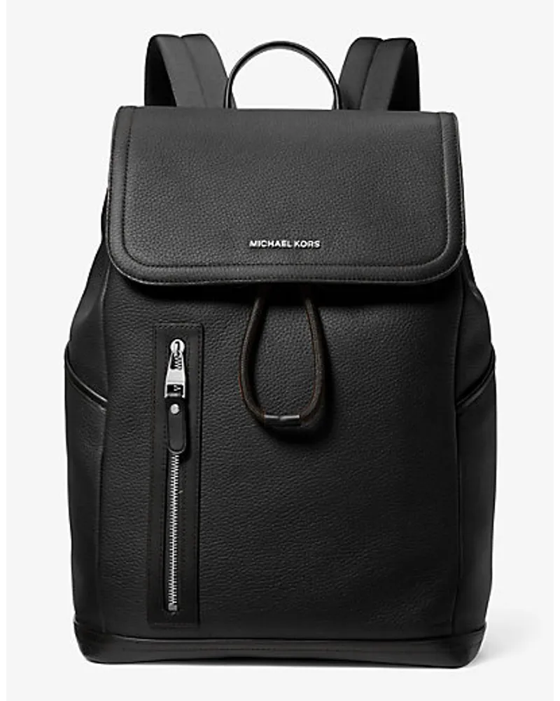 Michael Kors Rucksack Hudson aus Gekrispeltem Leder Im Utility-Stil Schwarz